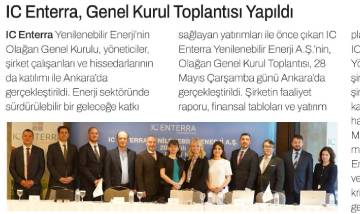 IC Enterra, Genel Kurul Toplantısı Yapıldı
